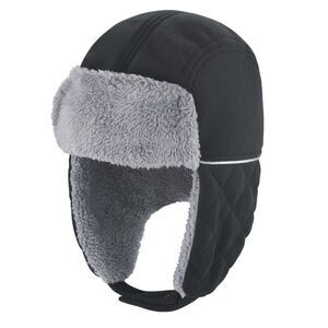 Result Winter Essentials Unisex Adult Trapper Hat / Black/Gray